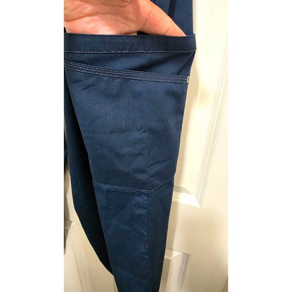 Carhartt Navy Blue Men's XL Scrub Work Pants Multiple Pockets & Elastic Waist - Picture 4 of 8